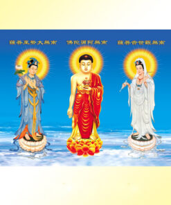 Tranh Lụa Tây Phương Tam Thánh, Trục Treo Nhôm